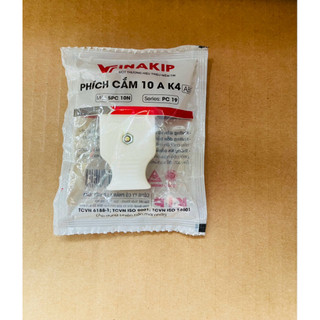 Phích cắm 2 chân vinakip 10A K4, 250v