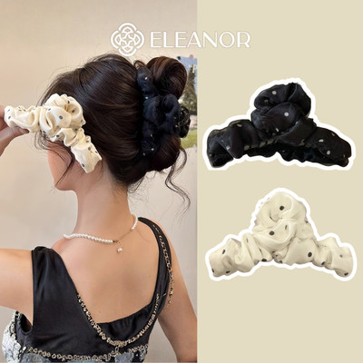 Kẹp tóc nữ Eleanor Accessories kẹp càng cua chấm bi phụ kiện tóc kẹp tóc nữ 11992