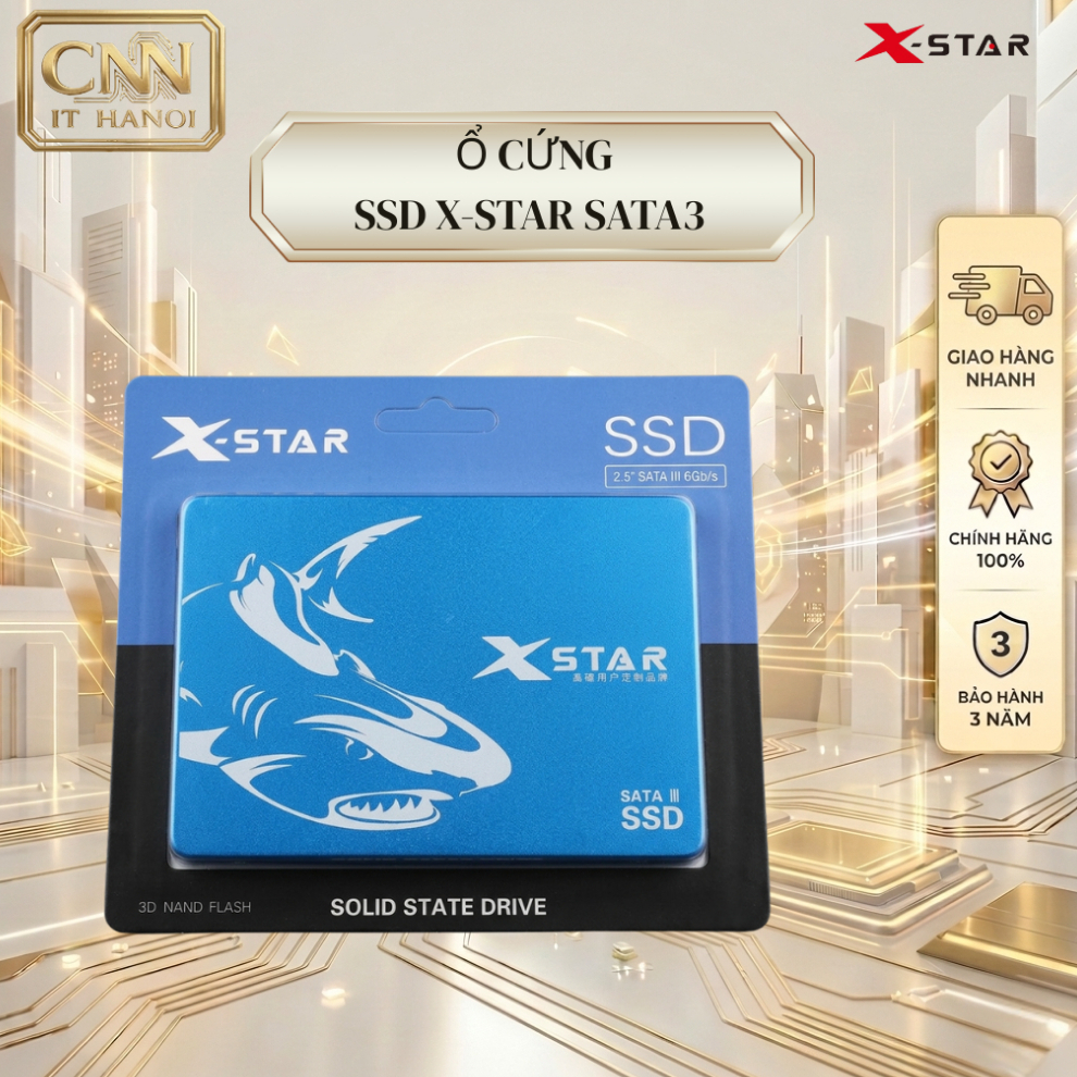 SSD Xstar 2.5" SATA3 128GB / 256GB / 512GB – Tốc Độ 550MB/s Bảo Hành 36 Tháng
