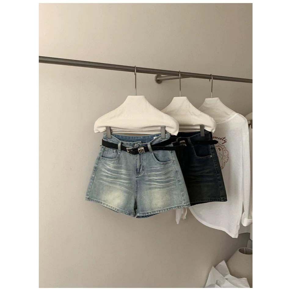Quần short jean S5.26 H2 màu phai 2túi xéo xonxen shop - mã 6158