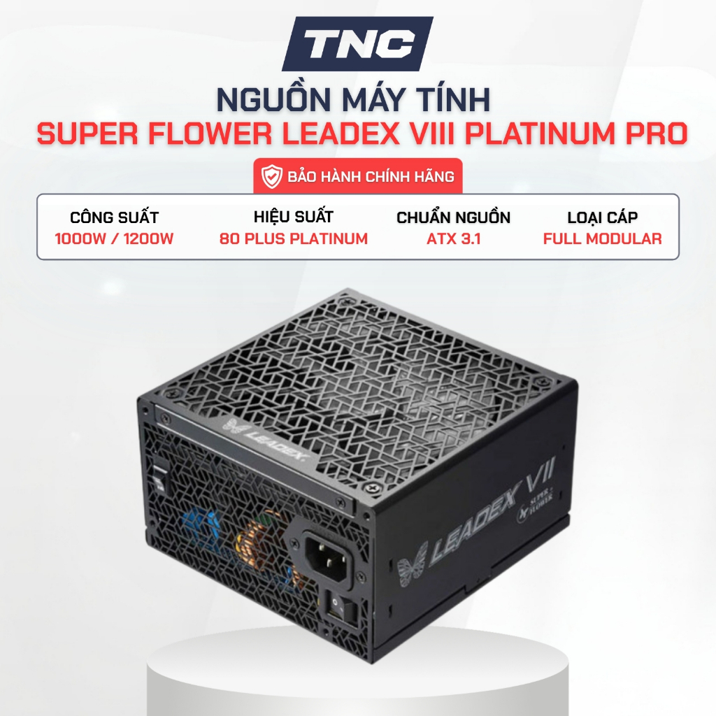 Nguồn Super Flower Leadex VII Platinum PRO 1000W/1200W | 80 Plus Platinum | Đen/Trắng - BH 10 Năm