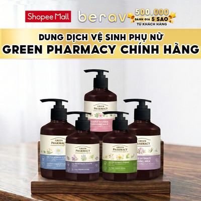 Dung Dịch Vệ Sinh Phụ Nữ Green Pharmacy (Zelenaya Apteka) Kháng Khuẩn, Cân Bằng Độ pH 370ml