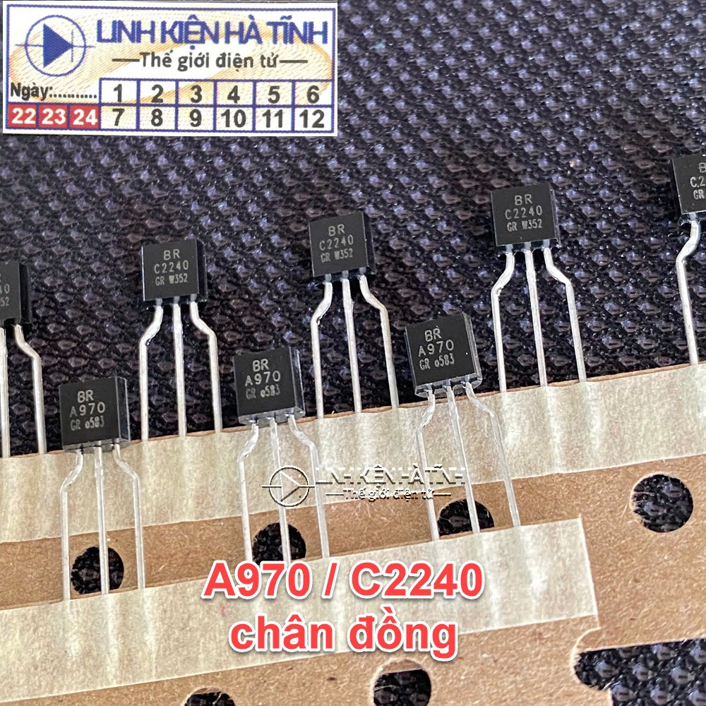 Túi 15 cặp A970 , C2240, 2SA970 ,2SC2240,c2240 transistor, 970 2240 cặp sò đệm ngon zin - BH24