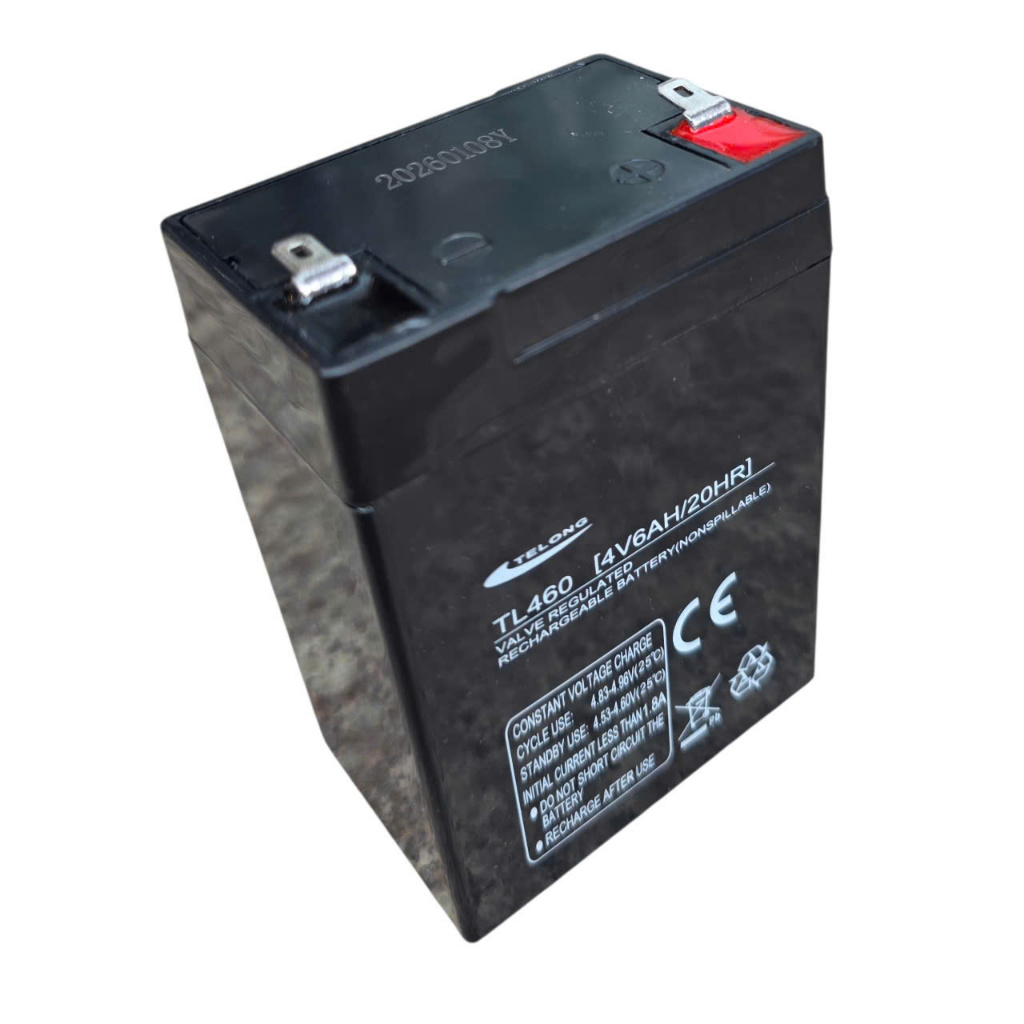 Ắc quy cân điện tử 4V-6Ah, KT: Dài: 69 x Rộng 45 x Cao 102 mm