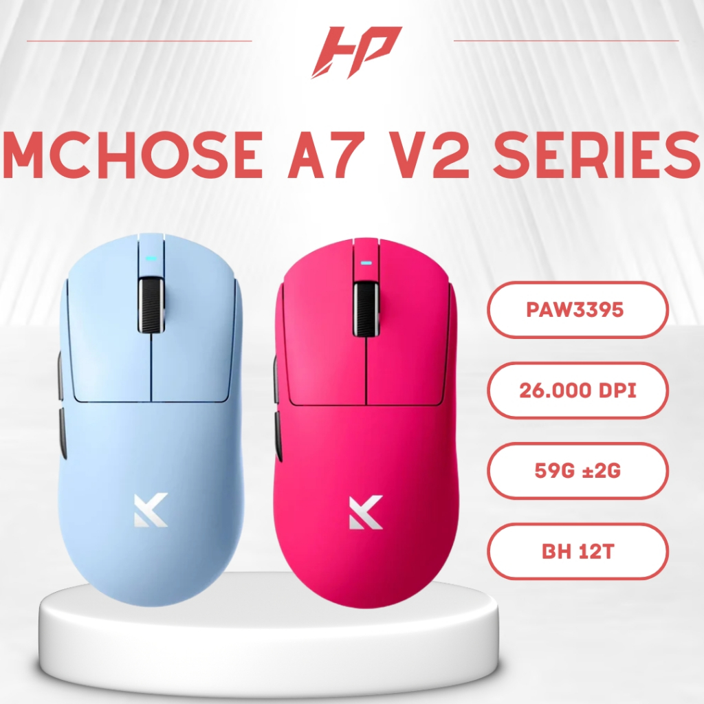 Chuột Gaming Không Dây Mchose A7 V2 Pro / A7V2 Pro Plus / A7V2 Ultra / A7V2 Ultra Plus - Bảo Hành 6 