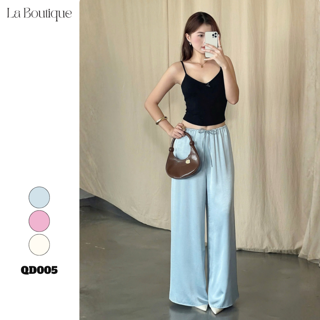 [GIÁ SỐC] Quần Lụa Ống Suông Dây Rút La Boutique SS26 - QD005-2604LAT | BigBuy360 - bigbuy360.vn