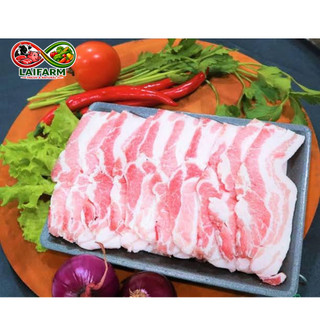 [Laifarm - Hỏa tốc HN] Ba chỉ Heo cắt nướng BBQ Green Exim khay 500g