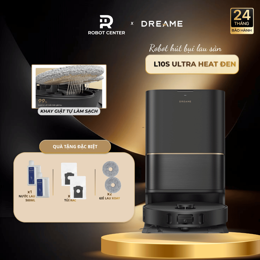 Robot Hút Bụi Lau Nhà Dreame L10S Ultra Heat | Bản Quốc Tế | Bảo Hành 24 Tháng |12 Tháng Về Pin