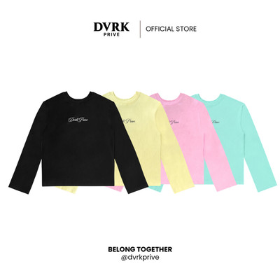 Áo Thun Tay Dài Unisex Form Boxy DVRK Privé Chất Vải Cotton Cao Cấp Gardenia Union - 2511U