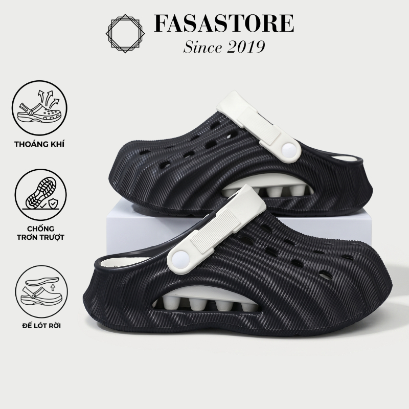 [HÀNG MỚI VỀ] Dép Sục Nam Nữ FASASTORE, Đế Dày Êm Chân Lót Rời Dễ Vệ Sinh Dép Basic Dễ Phối Đồ