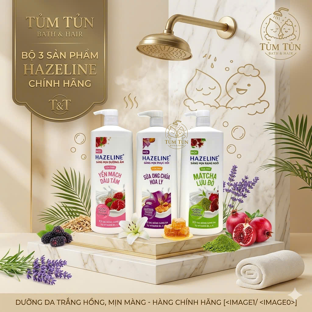 Sữa tắm hazeline Sữa tắm dưỡng thể thiên nhiên trắng sáng da Hazeline 1Kg