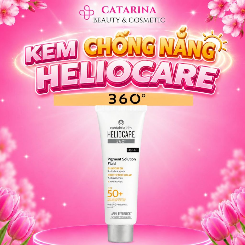 Kem chống nắng Heliocare Pigment Solution Fluid Spf50+ 50ml