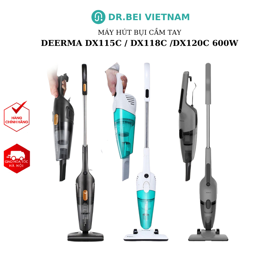 Máy hút bụi cầm tay Deerma DX115C Deerma DX118C Deerma DX120C công suất 600W - Bảo hành 6 tháng