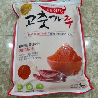 Ớt bột làm kim chi Hàn Quốc Haecham Mat 1kg, 100% nguyên chất, nhập khẩu chính ngạch