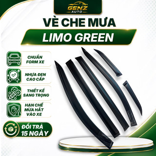 Vè che mưa Limo Green -  CHỈ INOX/ NHỰA ĐEN 4CT/ 6CT sáng bóng, vừa khít forrm xe, hỗ trợ cản mưa, thoảng khí
