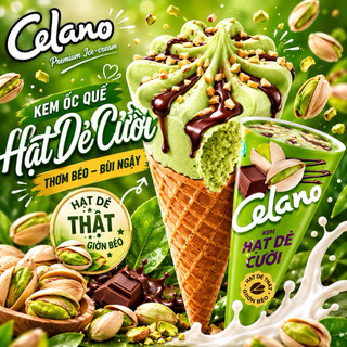 Kem Celano cone pistachio