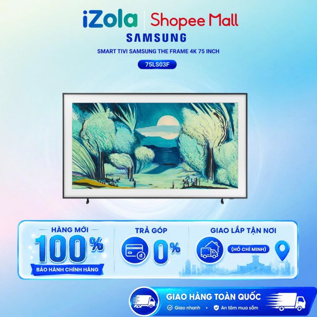 75LS03F - Smart Tivi Khung Tranh The Frame QLED Samsung AI 4K 75 inch QA75LS03F - Hàng chính hãng