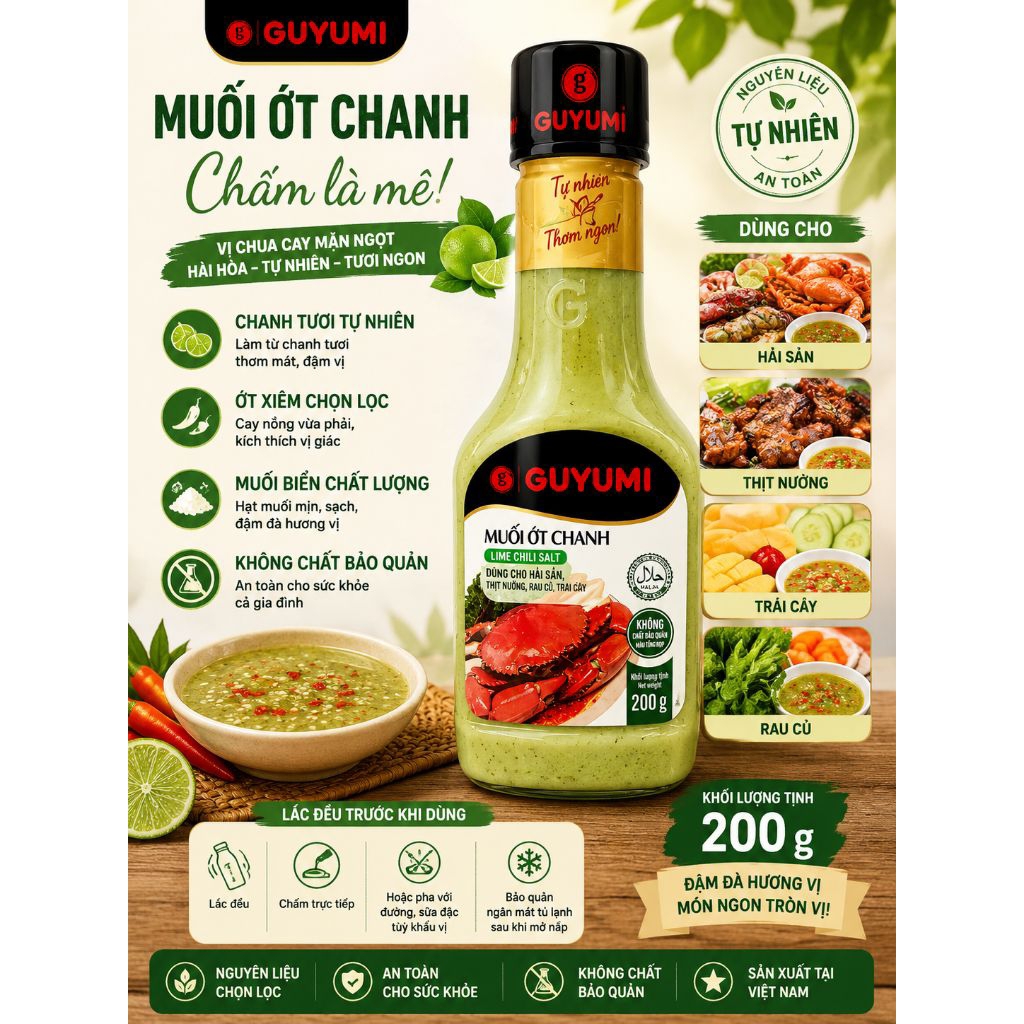 Nước Chấm Muối Ớt Chanh Guyumi 1c/200g