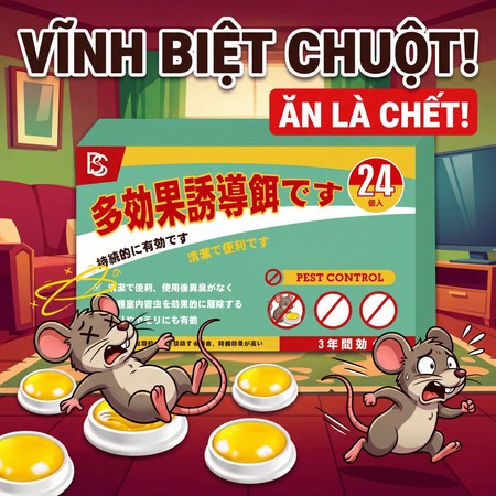 Bả diệt chuột Diệt chuột siêu mạnh công nghệ Nhật Bản Phù hợp cho gia đình