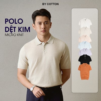 Áo Polo Nam Cao Cấp Dệt Kim Micro Knit Multi Color - BY COTTON