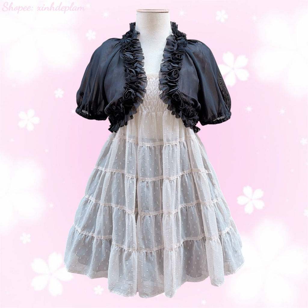 (Update 23/6) Áo khoác lolita bolero, áo khoác ngắn, khoác lửng, khoác ren lưới, coquette, fairycore