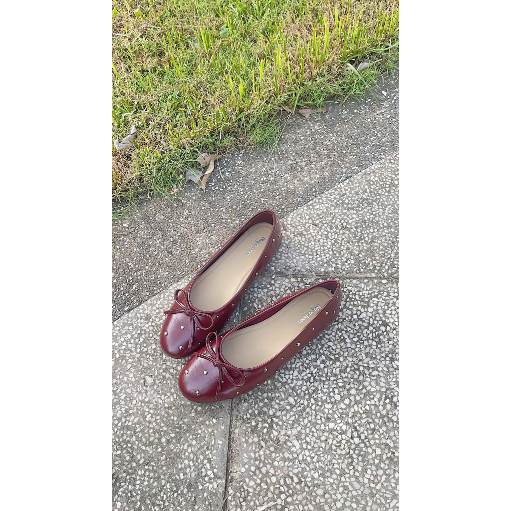 GIÀY BÚP BÊ NAGASHOES MŨI TRÒN NƠ ĐÍNH ĐÁ NAB151