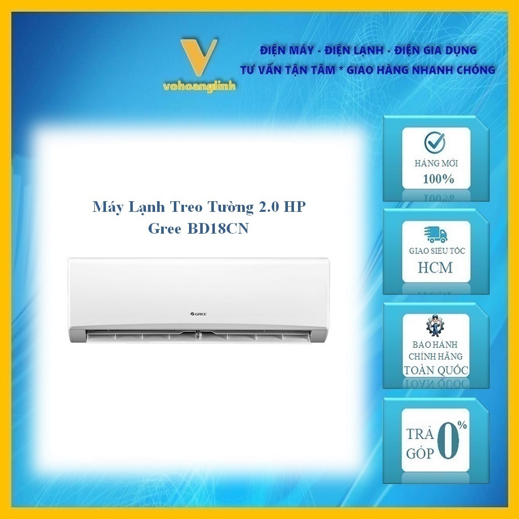 Máy Lạnh Treo Tường Gree 2.0 HP BD18CN - 2025