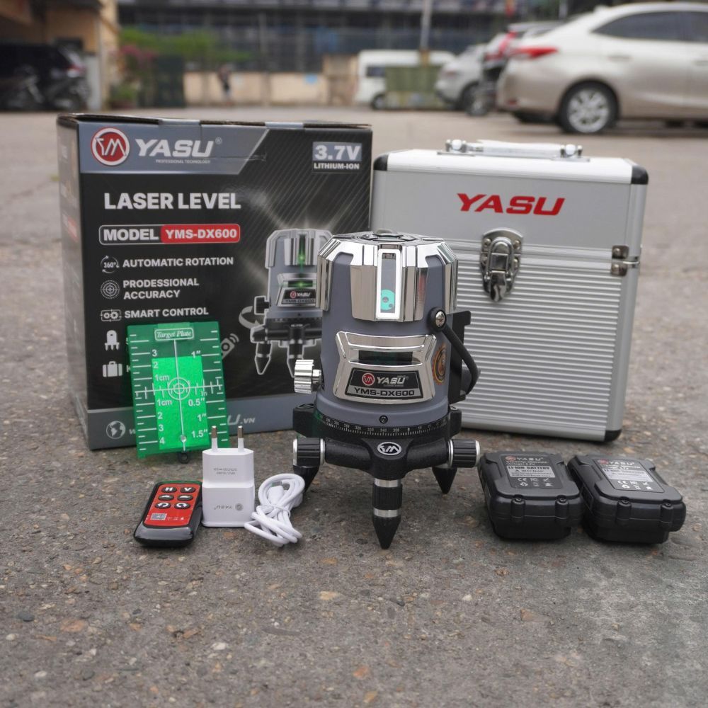 MÁY CÂN BẰNG LASER YMS-DX600 5 TIA XANH PHIÊN BẢN ĐẾ XOAY TỰ ĐỘNG
