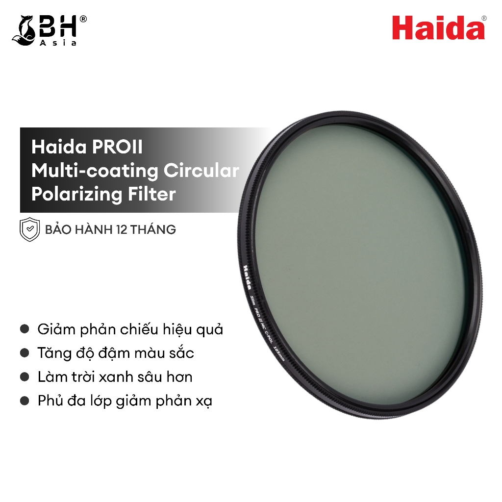 BH Asia - Kính lọc Haida PROII Multi-coating Circular Polarizing Filter 72mm/ 77mm/ 82mm
