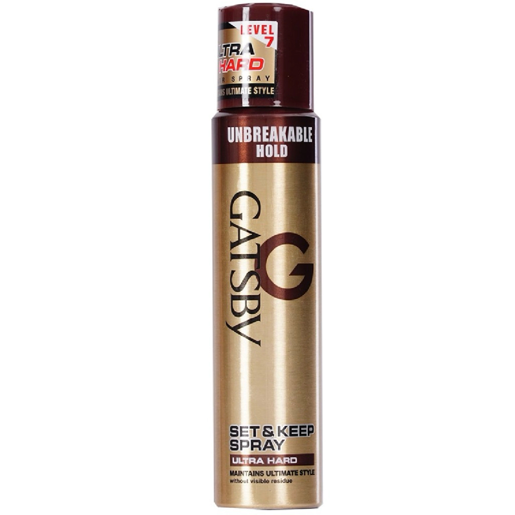 [CHÍNH HÃNG]<chai 250ml>Keo Xịt Tóc Gatsby Tạo Độ Cứng Cho Tóc Ultra Hard Set & Keep Spray