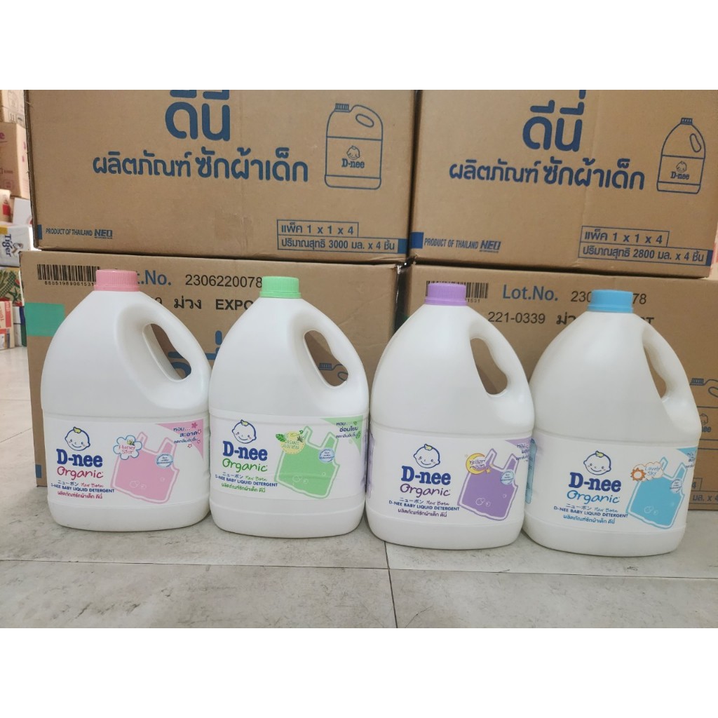 1 Thùng 4 Can Nước Giặt Dnee Thái Lan 3000ml/ can- dùng giặt áo quần trẻ em