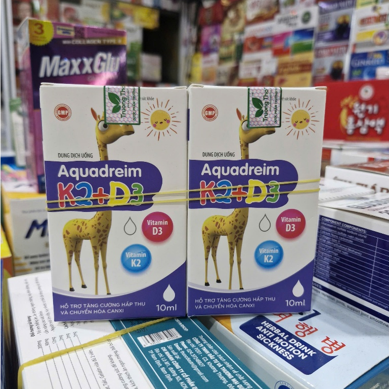 Aquadreim K2+D3 chai 10ml giúp bổ sung D3 giảm nguy cơ còi xương ở trẻ nhỏ.