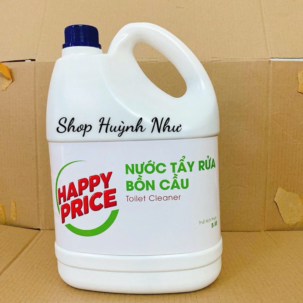 [CHÍNH HÃNG]Nước tẩy toilet Happy Price can 5 lít . Nước tẩy bồn cầu Happy Price