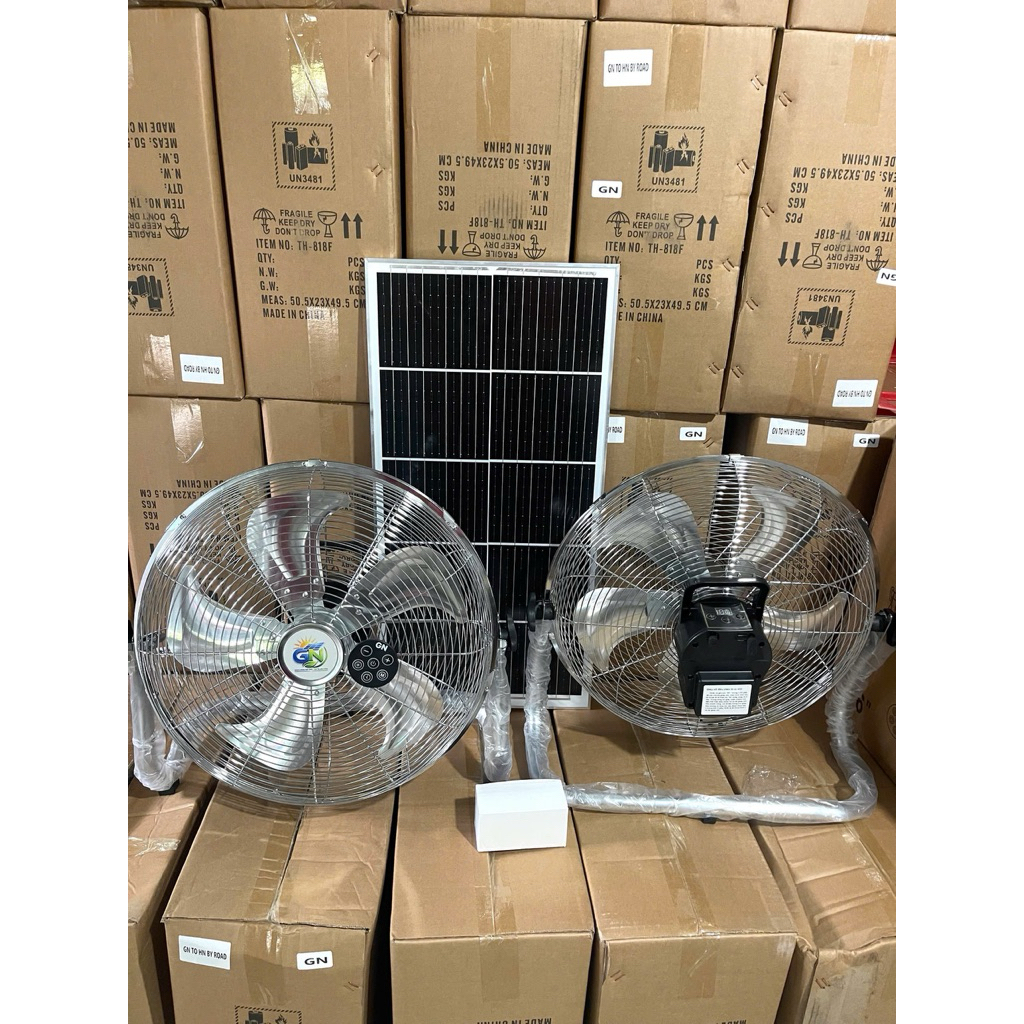 Quạt Năng Lượng Mặt Trời Chân Quỳ model TH-818F, TH-819F, Có Tấm Pin Sạc 75cm/35cm ,cổng sạc USB, TY