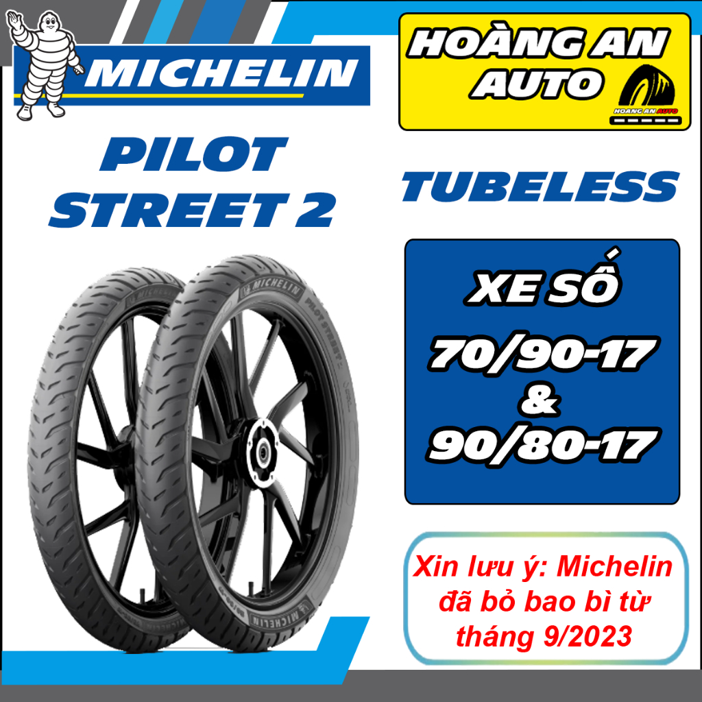 (PILOT 2 - EXCITER135 - 70/90-17& 90/80-17) Vỏ lốp xe Michelin Pilot Street 2 cho EX 135 5 SỐ CÓ CÔN