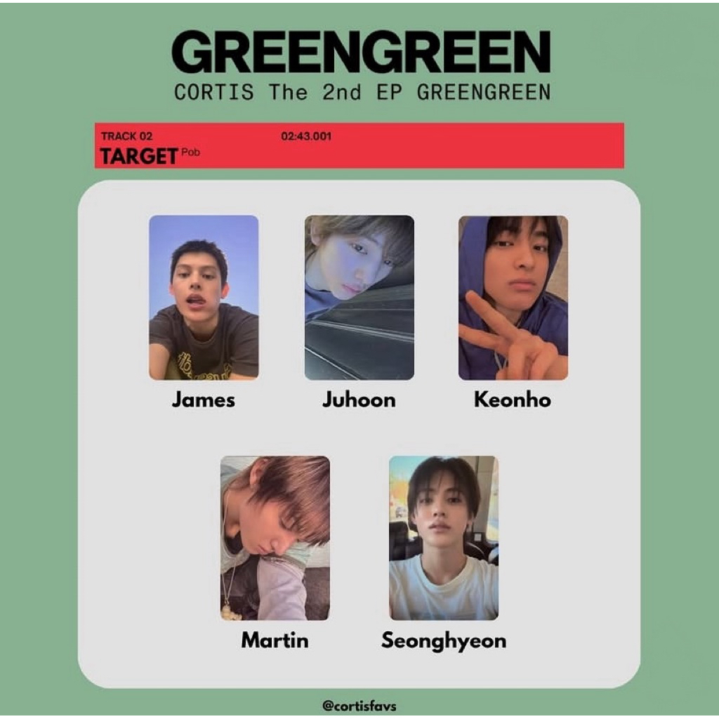 [TARGET CORTIS] - Album Target Greengreen gồm 1 card exclusive
