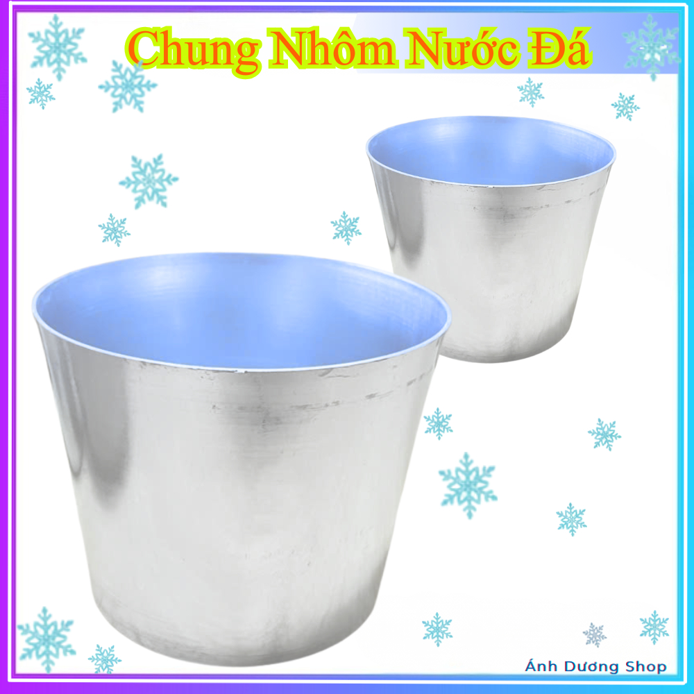 [Combo 10 Cái] Chung Nhôm Làm Nước Đá Tủ Lạnh, Nhẹ Bền, Đông Đá Nhanh