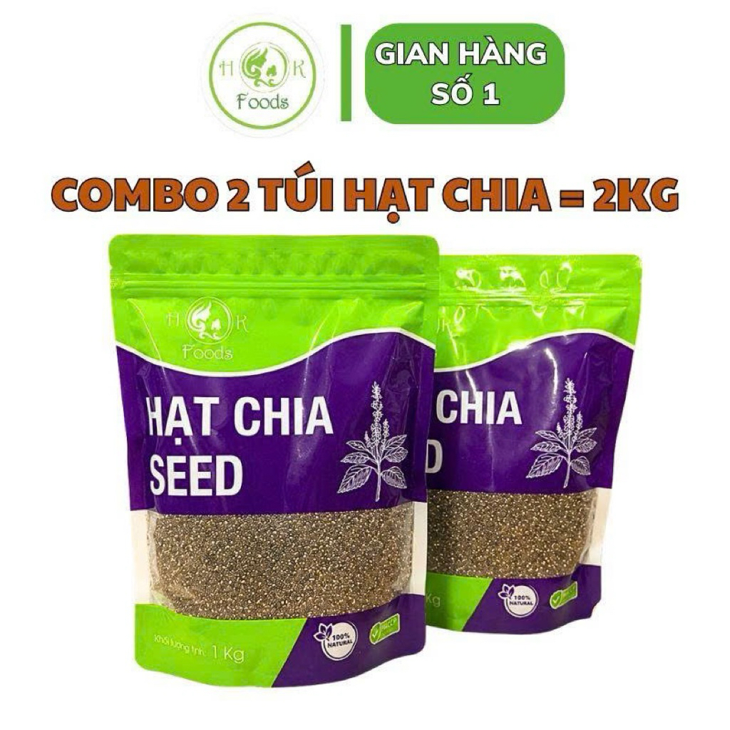 Combo 2kg Hạt chia Seed ( chia k sạn, k tạp chất)