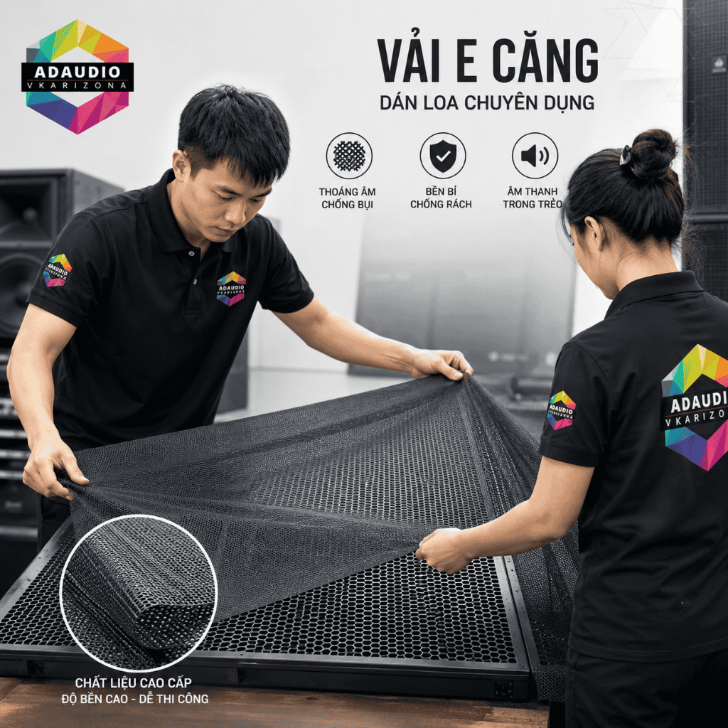 Vải bọc lưới loa chống bụi , dán ê căng loa chuyên dụng