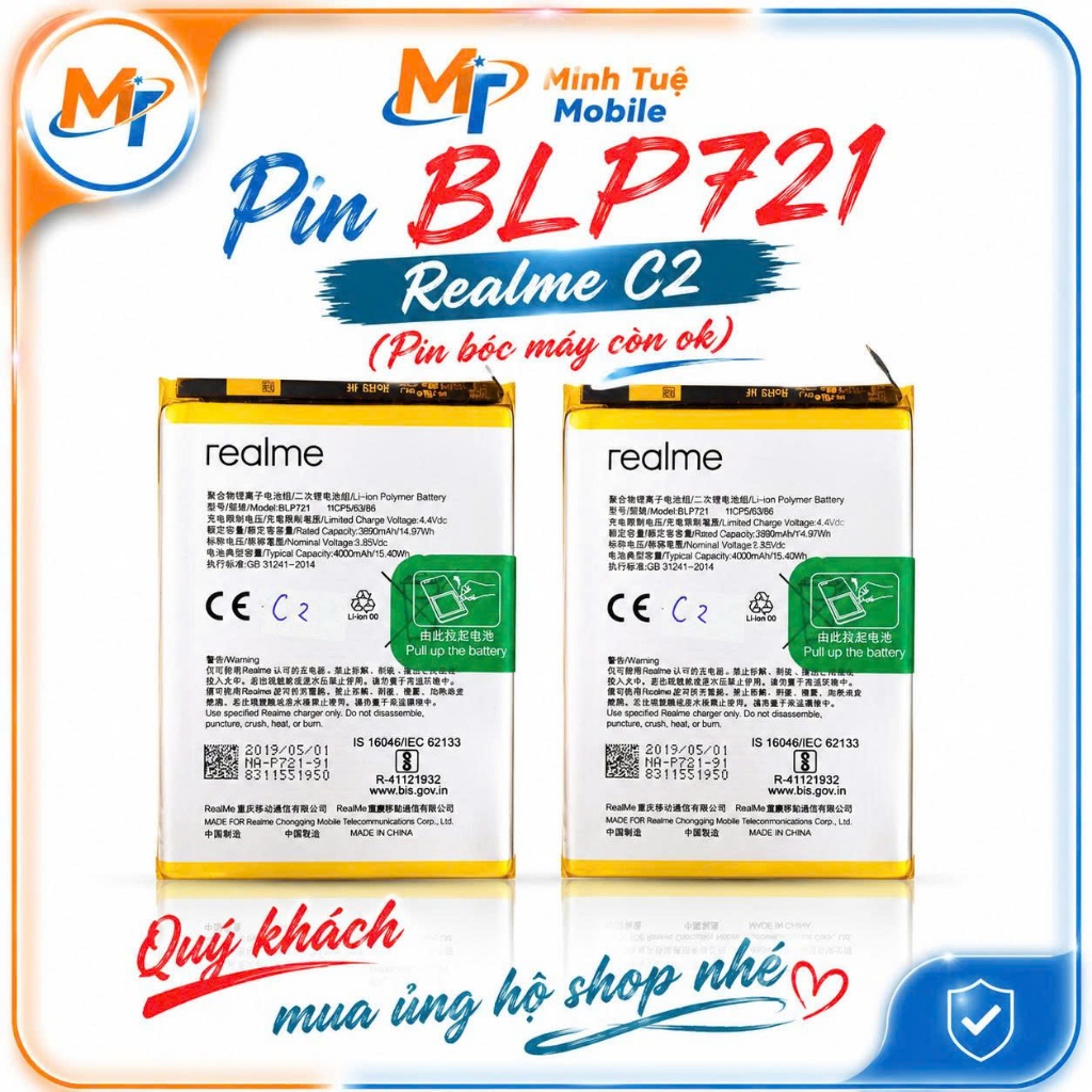 Pin Realme C2 / BLP721 – Hàng Bóc Máy