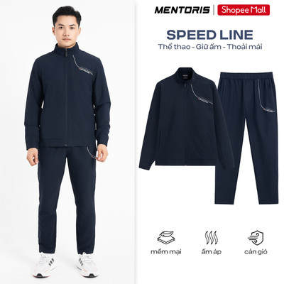 Bộ Gió Nam MENTORIS Vải Gió Premium, Thiết Kế Thể Thao Trẻ Trung, Giữ Form Đẹp, Co Giãn Tốt MCBG25W017