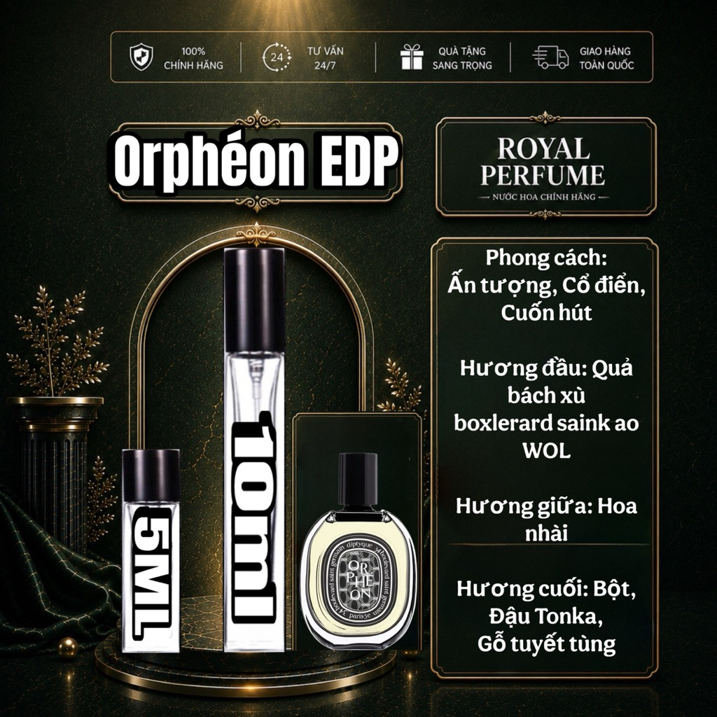 5/10ml Orpheon EDP - Nước Hoa Nam & Nữ | Royal Perfume