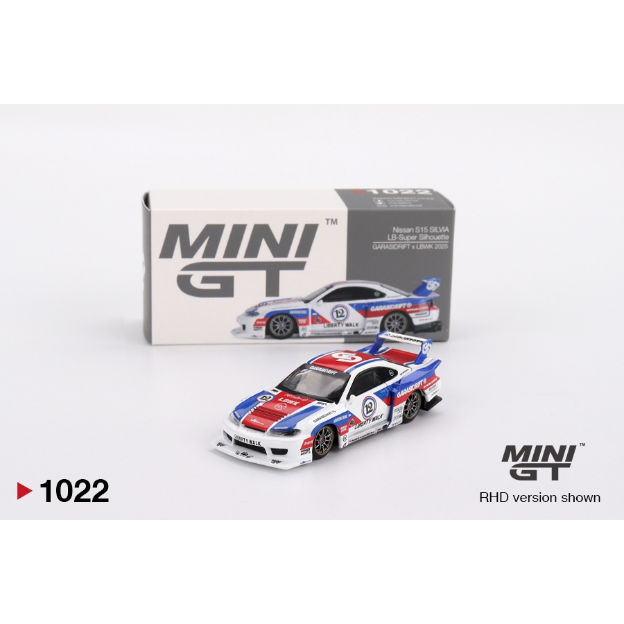 MINI GT 1:64 #1022 Nissan S15 Silvia LB-Super Silhouette GARASDRIFT x LBWK 2025 RHD