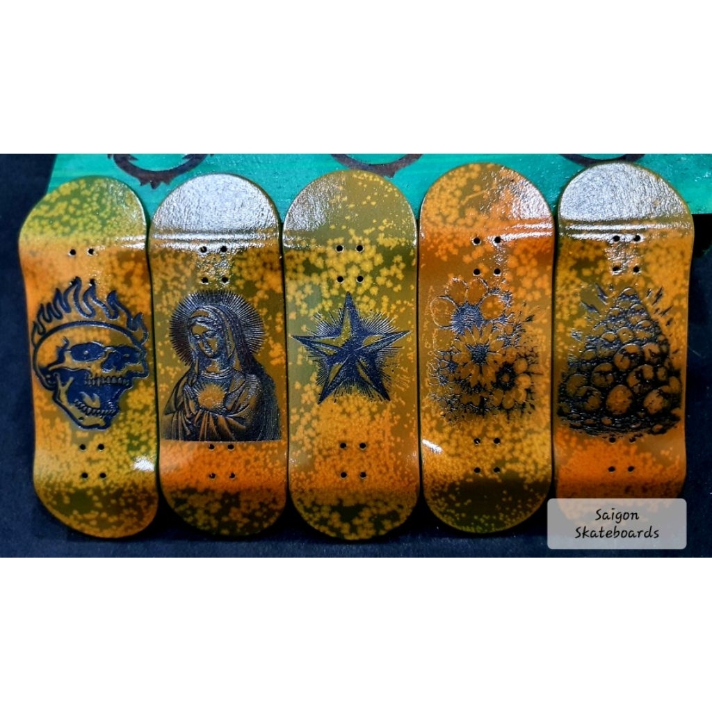 Saigon Skateboards "Rust" 34mm Fingerboard Deck