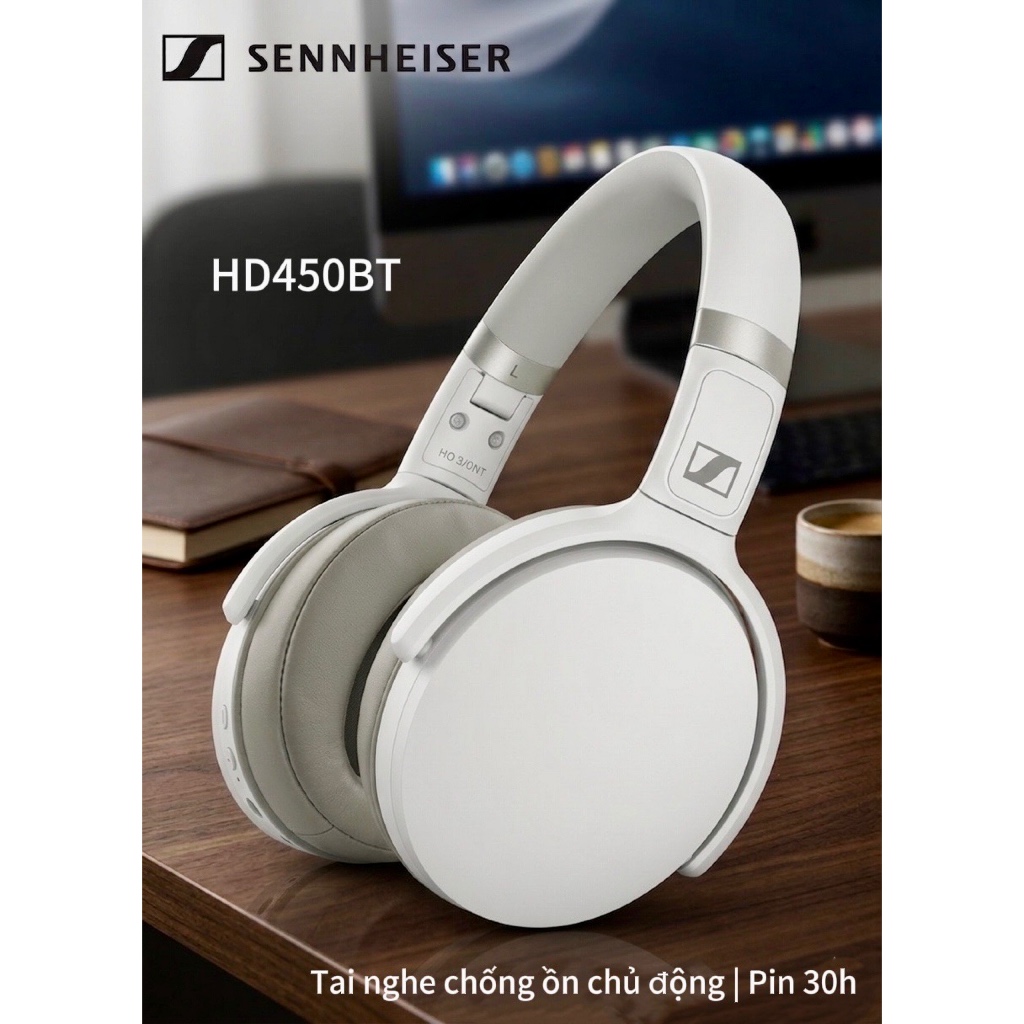 Tai Nghe Đức Bluetooth Sennheiser HD 450BT - Chống Ồn Chủ Động ANC, Pin 30 Giờ - Like New- Chính hãn