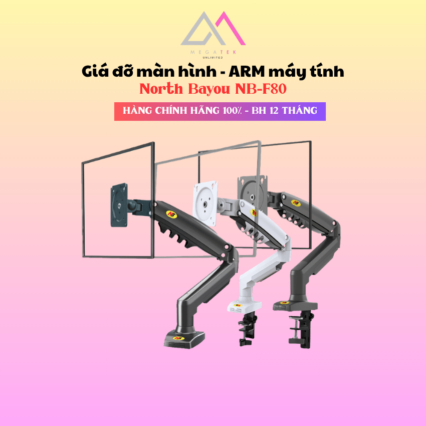 Giá đỡ màn hình - Arm North Bayou NB-F80 - Hàng chính hãng - BH 12TH