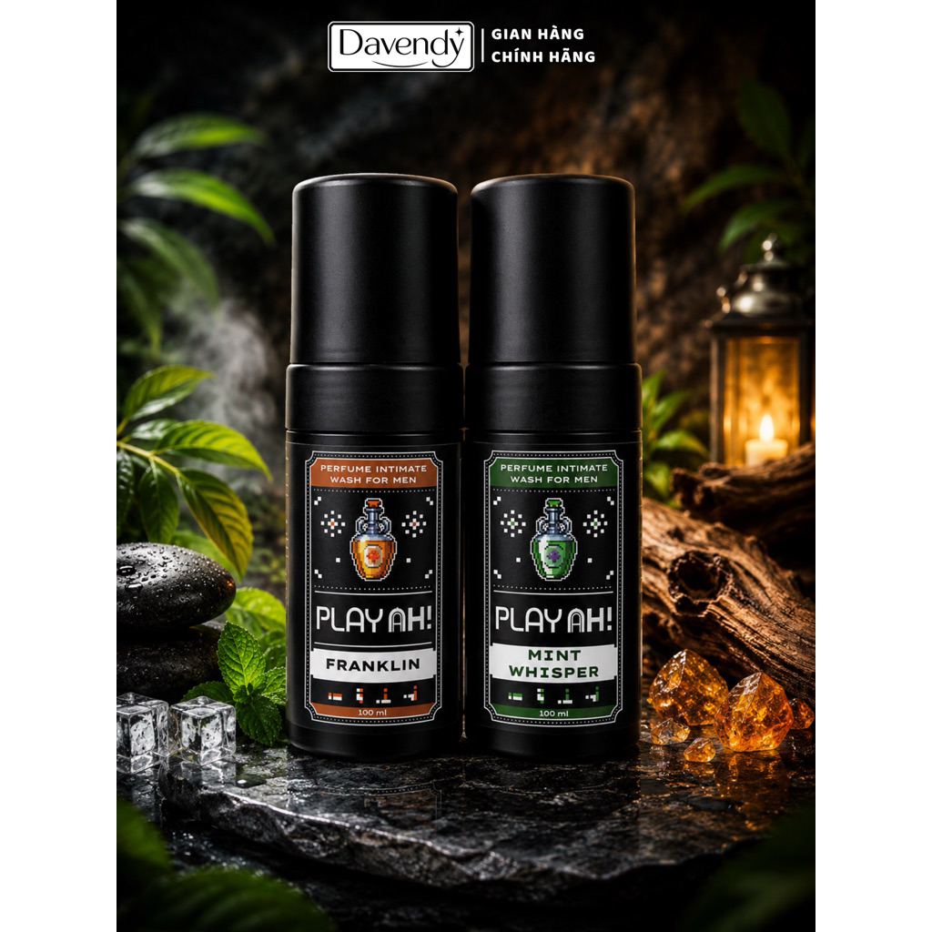 Bọt Dung Dịch Vệ Sinh Nam PlayAh Mint Whisper/Franklin tạo bọt 100ml