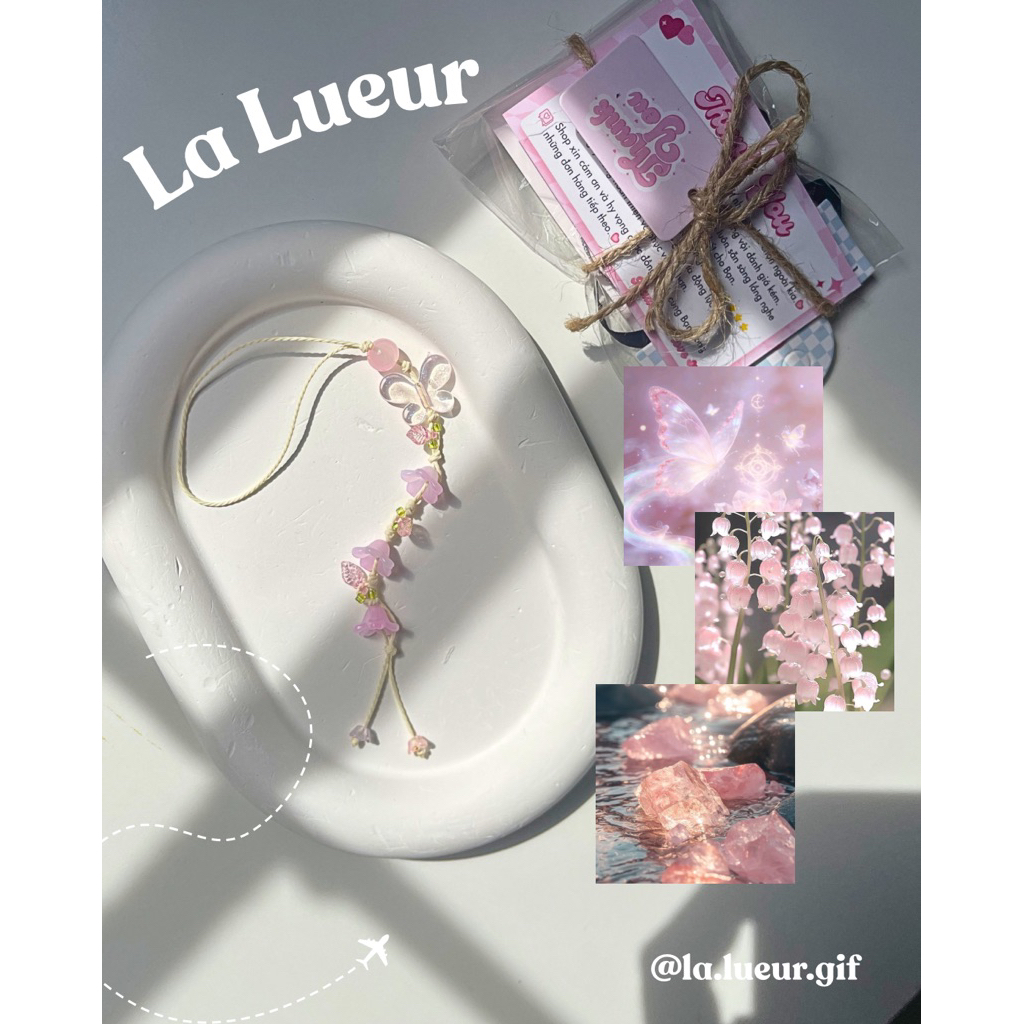Lueur Rosée - Dây Treo Điện Thoại Móc Treo Chìa Khoá Phụ Kiện Handmade by La Lueur với Thiết Kế Tinh