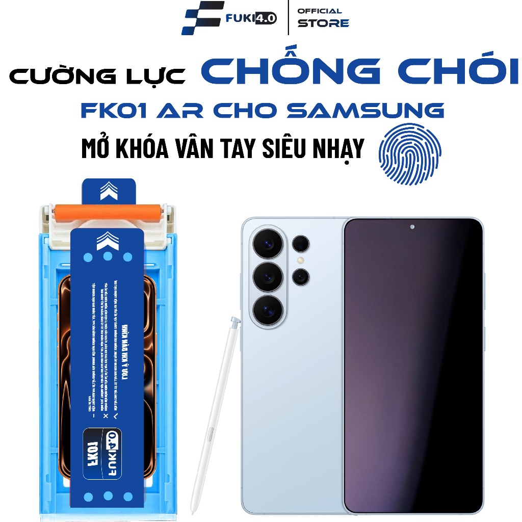 Kính Cường Lực Chống Chói AR Cho Samsung S25 Ultra S26 Ultra FUKI 4.0 FK01 Anti-Reflection Siêu Mỏng