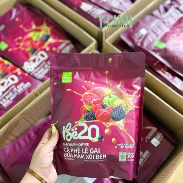 Cà Phê Lemon Coffee Be20 Lê Gai Bứa Mâm Xôi Đen Hộp 30 Gói